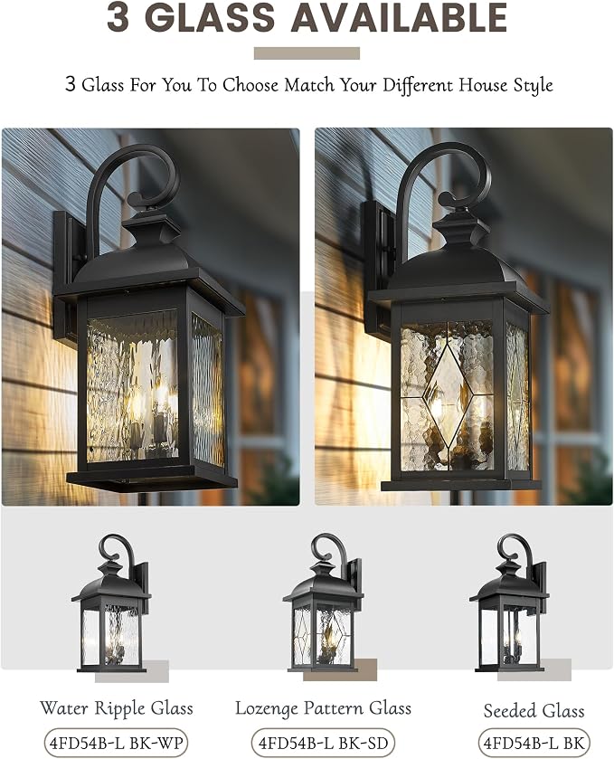 FEMILA 3-Light Outdoor Wall Light, Porch Light - Image 7