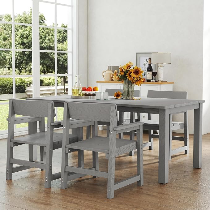 5-Piece HIPS Patio Dining Set for 4 Person Outdoor Dining Sets - Image 2