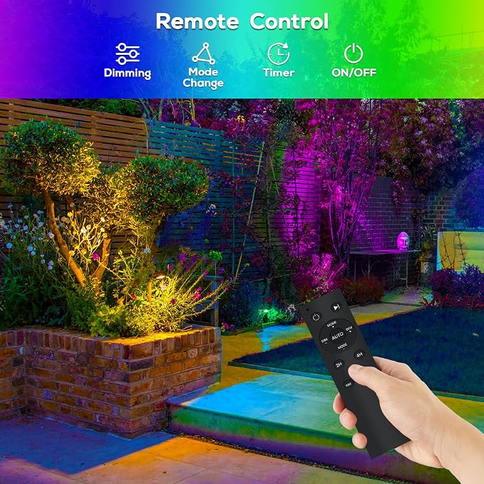 ZYAN 8 Pack Smart Landscape Lights, Color Changing Landscape Spotlights - Image 2