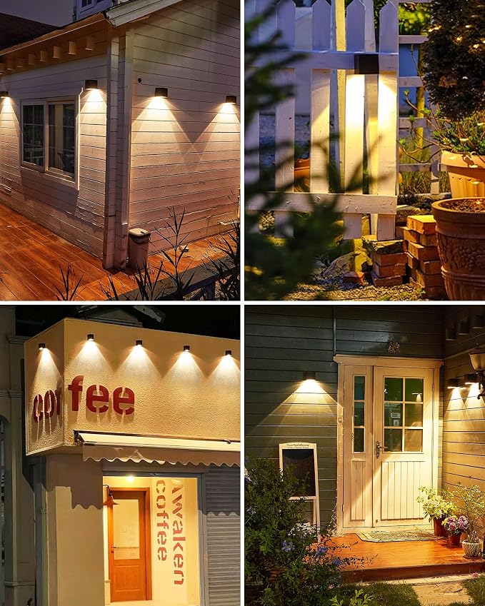 LUHLEE Solar Wall Lights Outdoor, Square Modern Solar Wall Sconce IP65 - Image 5