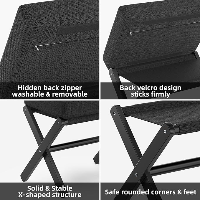 Foldable Foot Stool Ottoman, Small Padded Foot Rest - Image 4