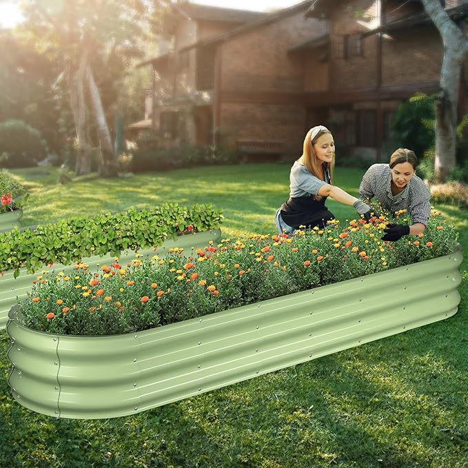 Raised Garden Bed Kit, Oval Large Metal Raised Beds - Image 6