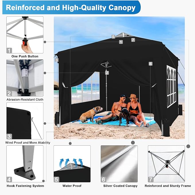 SANWAY 10x10 Pop Up Canopy Tent - Image 4
