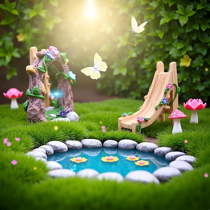 Kai Dream Miniature Fairy Garden Accessories Set, 2 Piece Resin Decorative - Image 5