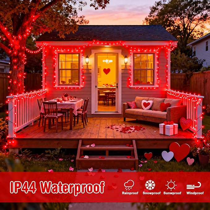 JMEXSUSS 2 Pack Solar String Lights Outdoor Waterproof, Total 66 FT 200 LED - Image 3