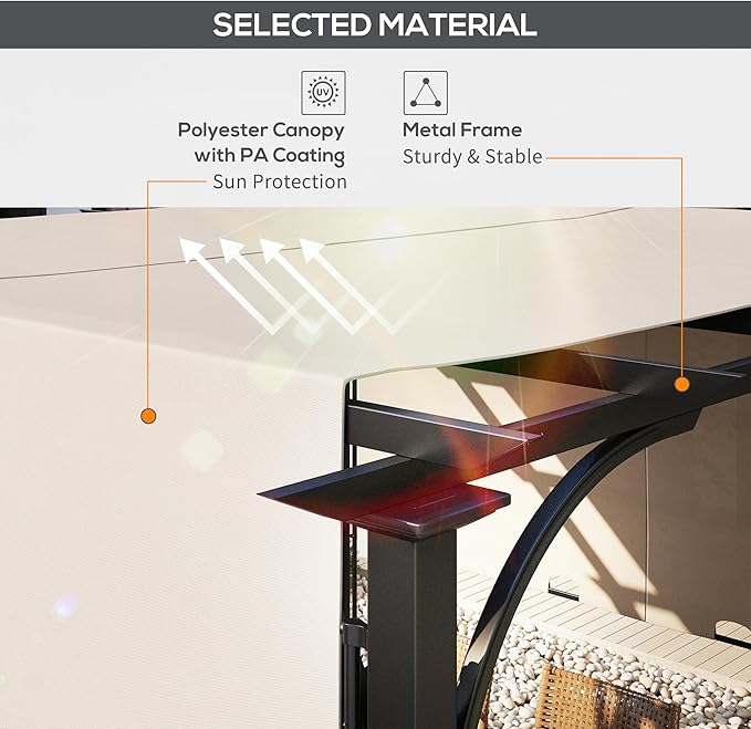 Outsunny 10' x 10' Patio Pergola - Image 3