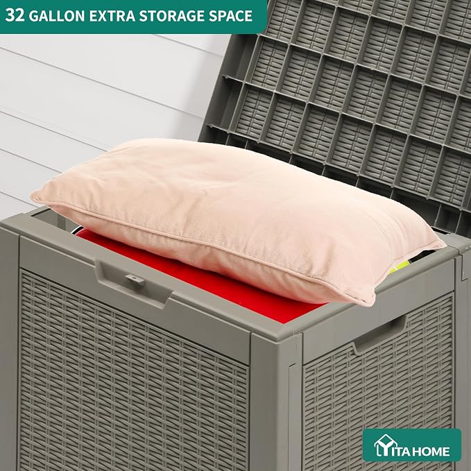 YITAHOME 32 Gallon Deck Box, Indoor Outdoor Storage Box - Image 6