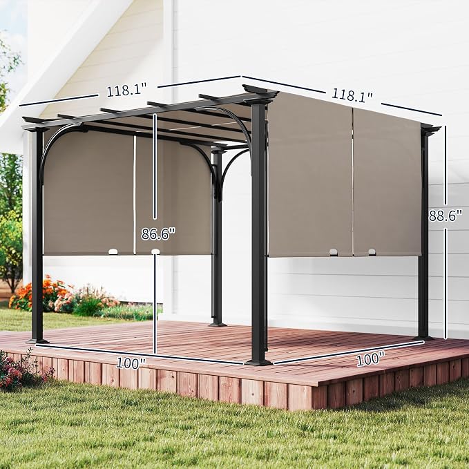 Outsunny 10' x 10' Patio Pergola - Image 7