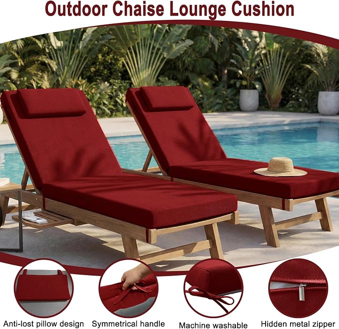 Outdoor Lounge Chair mat, 71 inches x 21 inches, Waterproof Chaise Lounge - Image 5