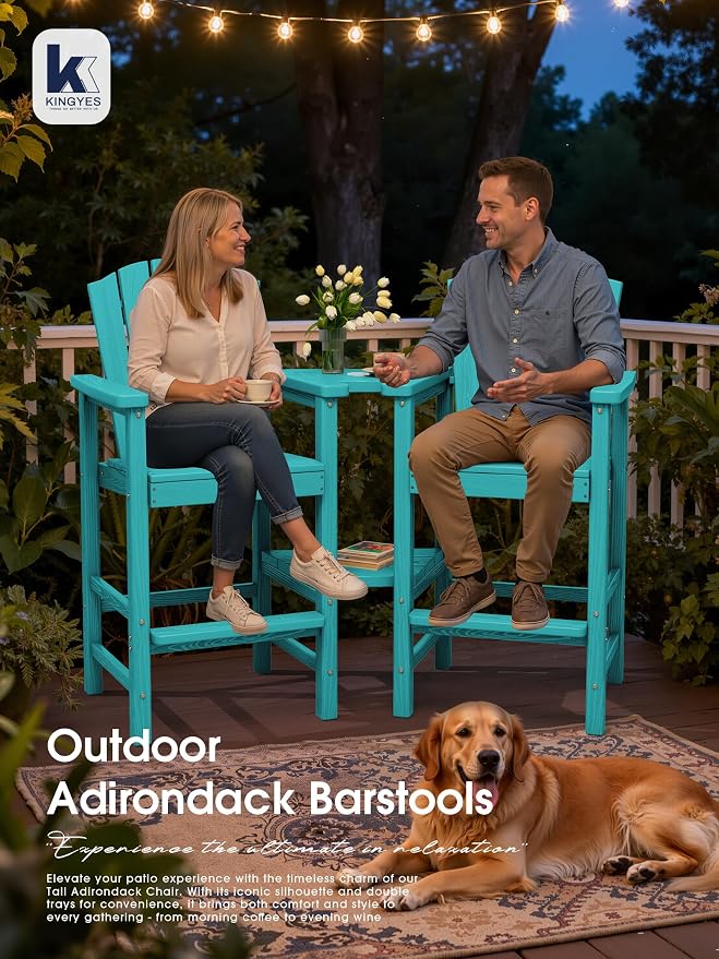 KINGYES Tall Adirondack Chair Set of 4 - Image 4