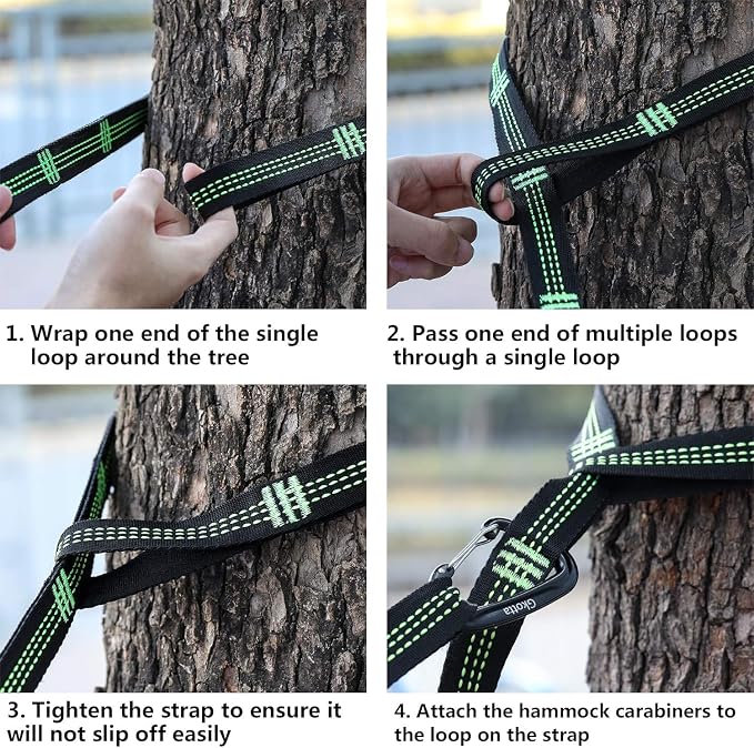 Hammock Straps, Hammock Tree Straps Lightweight Set of Two 10FT Long 32 - Image 5