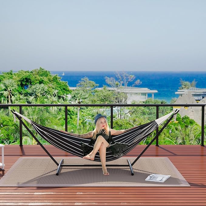 GAOMON Double Hammock with Stand, 450 lb Capacity, Adjustable Portable Hammock - Image 7