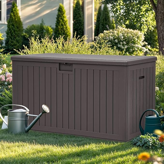YITAHOME 220 Gallon Extra Large Deck Box, Double-Wall Resin Outdoor Storage Box - Image 9