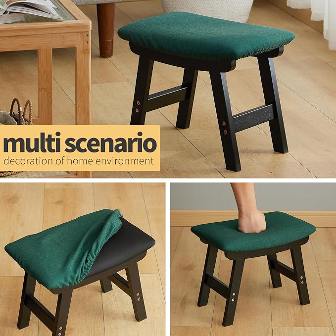 Foot Stool Ottoman Foot Rest Under Desk, Small Stool - Image 8