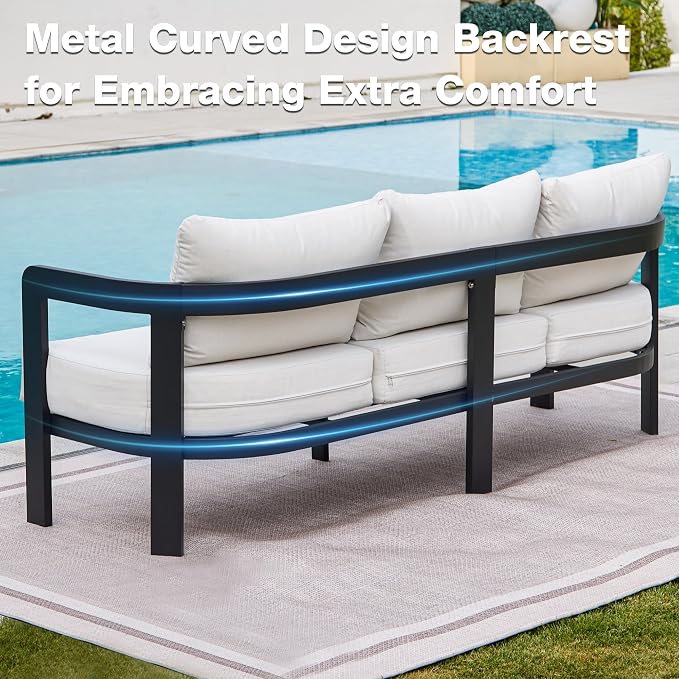 Outdoor Furniture Set, Metal Patio Conversation Set - Image 6