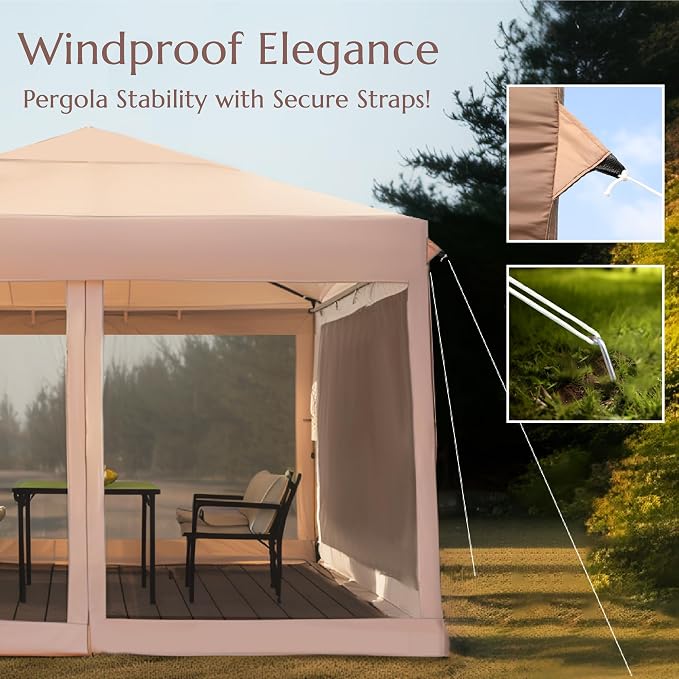 PHI VILLA 10 x 10 Pop Up Canopy Tent - Image 9
