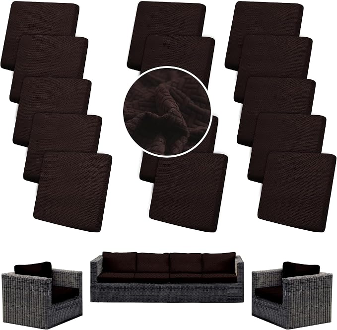 Outdoor Cushion Covers Set, Replacement by SUKAIKEQA