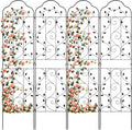 hogardeck 4 Packs 84 * 19 inch Metal Garden Trellis by HOGARDECK