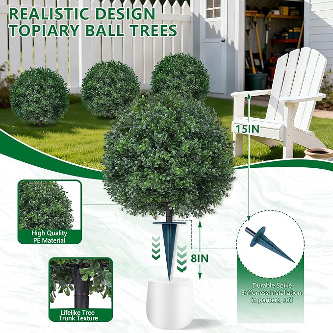 Artificial Boxwood Topiary Trees - Image 3