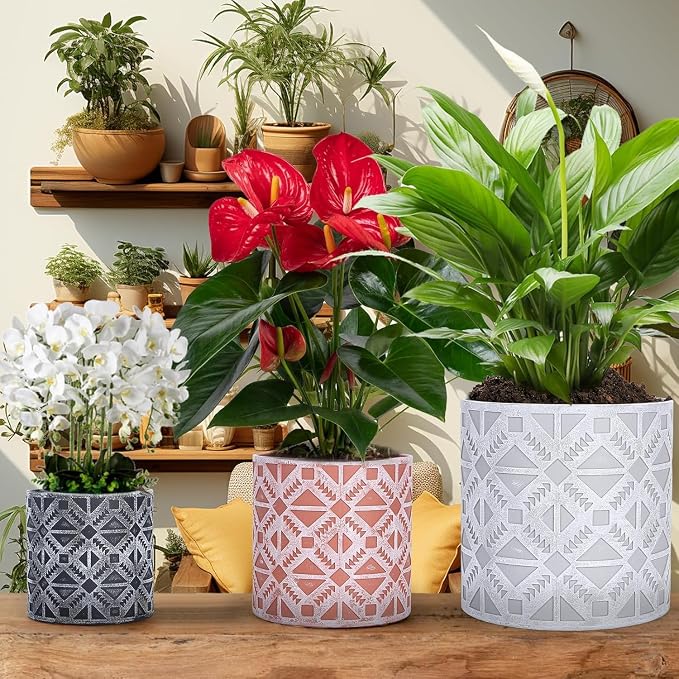 Plant Pots, Set of Indoor Plant pots, Plastic Planter - Image 3