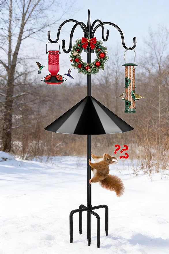 FEED GARDEN 4-Hook Squirrel-Proof Bird Feeder Pole - Image 7