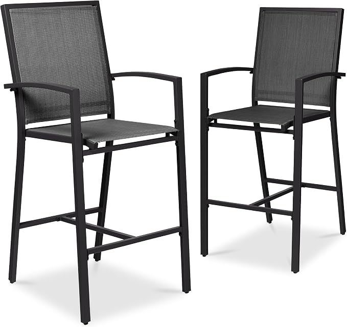 Best Choice Products Outdoor Bar Stools Set of 2, Bar Height, Patio Furniture by BestChoiceProducts
