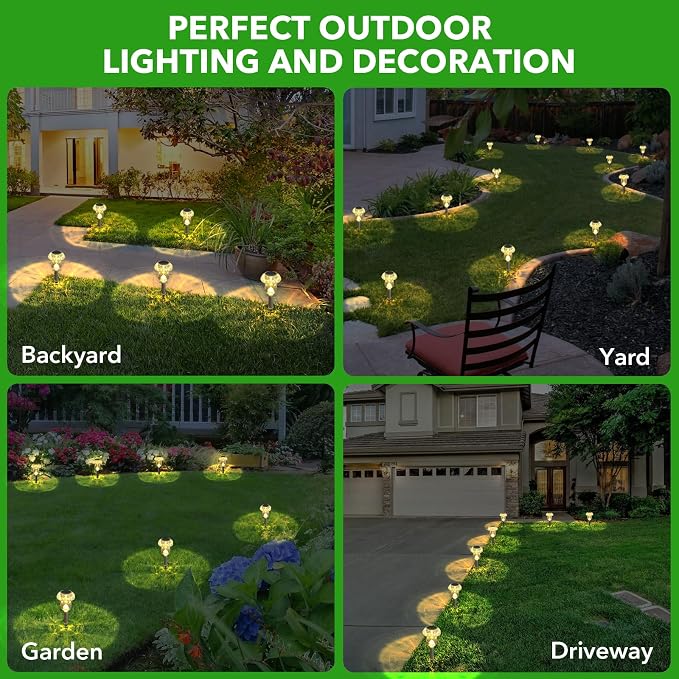 Solar Lights Outdoor, 8 Pack Mushroom Lights Outside Waterproof, Solar Powered - Image 7