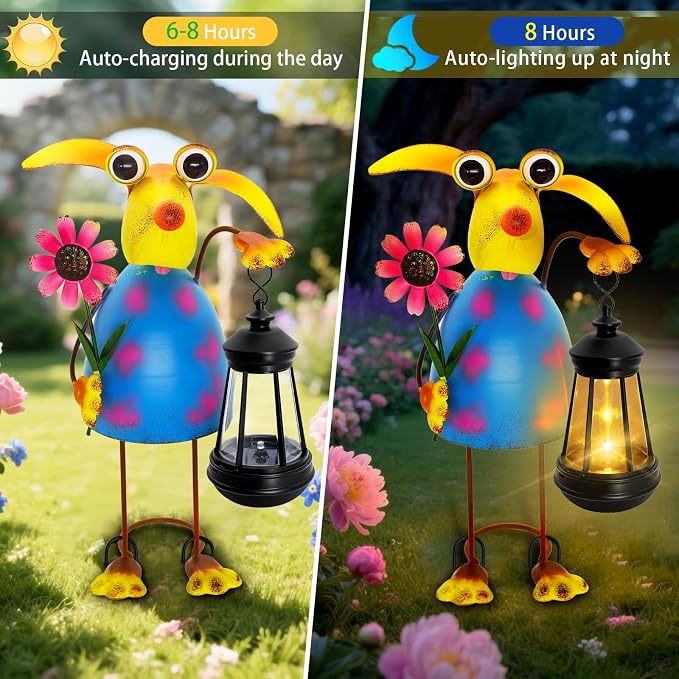 Garden Decor Dog Solar Statues, Unique Garden Statues Dog - Image 2