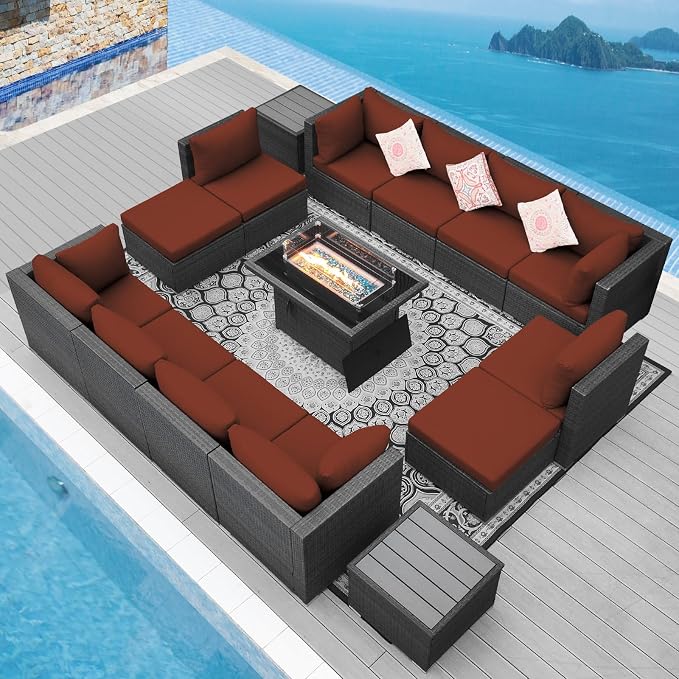 NICESOUL 15 Piece Outdoor Sectional by NICESOUL