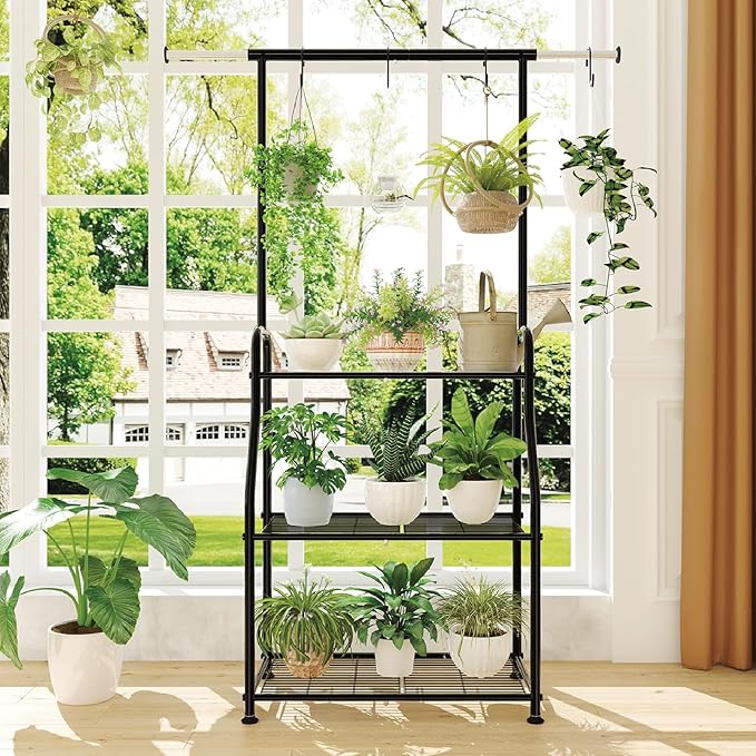 Simple Trending Plant Stand Indoor Outdoor, Heavy Duty Metal 3 Tiered Hanging - Image 3
