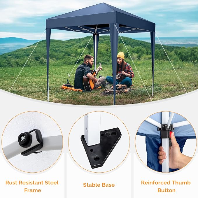 VINGLI Pop Up Canopy Tent with Sidewalls, Outdoor Gazebo Canopy Tent, Patio - Image 5