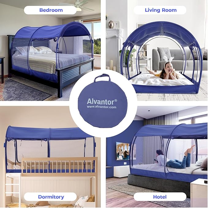 Alvantor® Mosquito Net Bed Canopy Bed Tents Dream Tents Privacy Space Full Size - Image 2