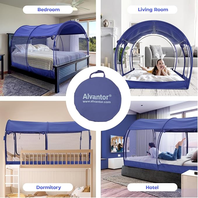 Alvantor® Mosquito Net Bed Canopy Tents Dream Privacy Space Twin Size Sleeping - Image 2