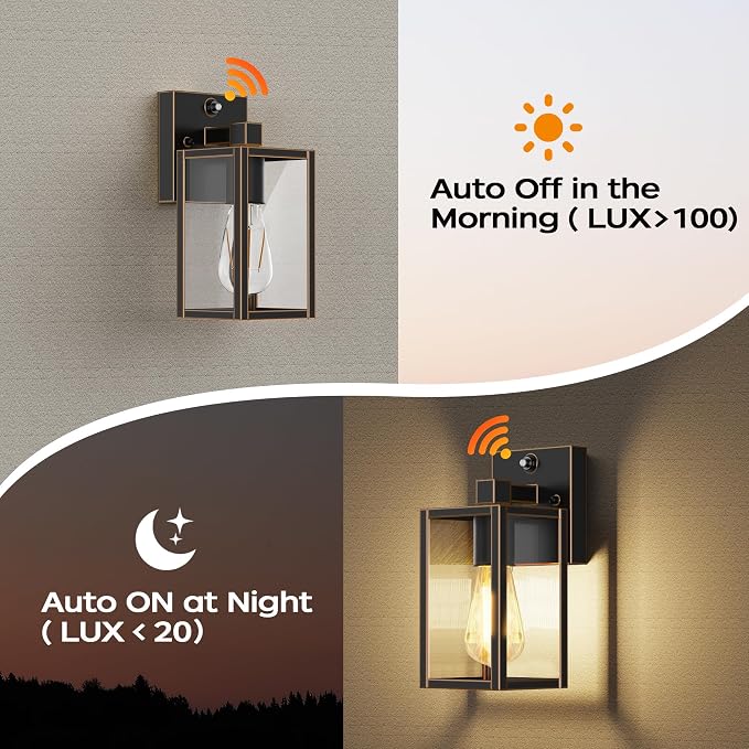 Gold Dusk to Dawn Porch Lights Fixtures, Outdoor Lights - Image 2