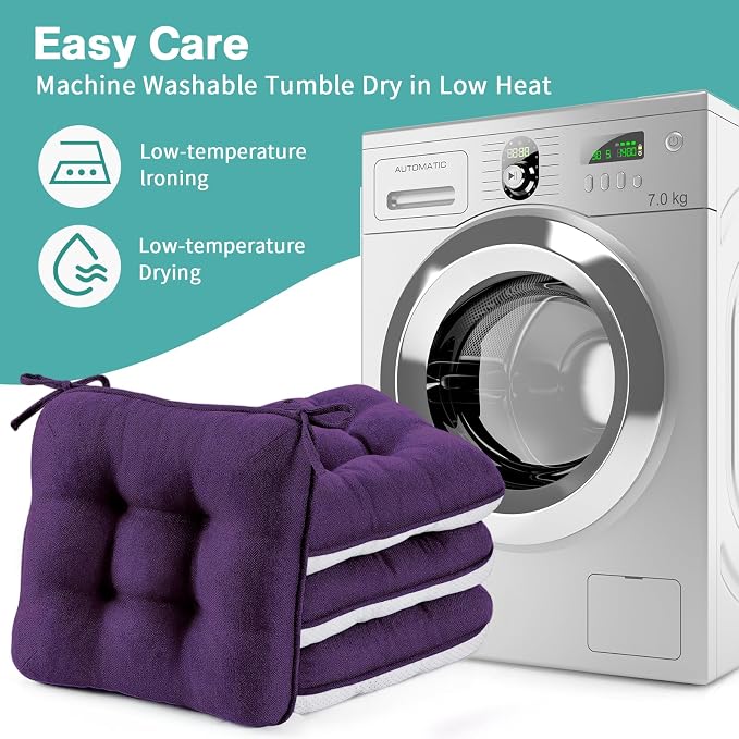 BETU Chair Cushions for Dining Chairs Set of 6, 3.5" Thick Kitchen Table Chair - Image 9