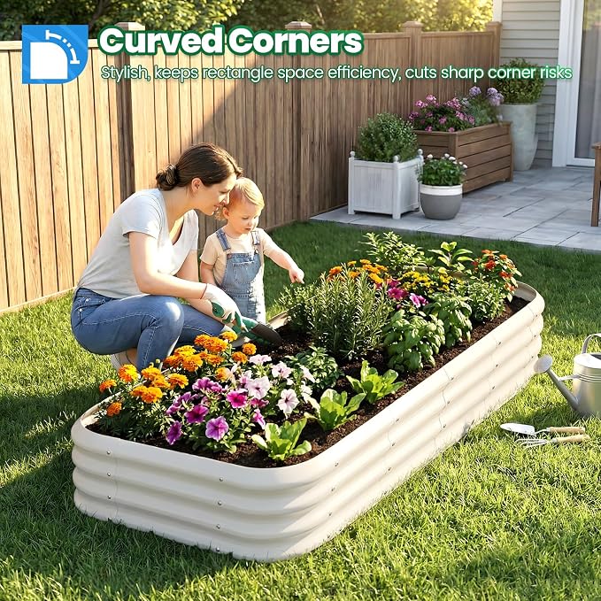 Quictent Galvanized Raised Garden Bed Kit, Ground Planter Strengthened by - Image 2