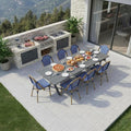 PURPLE LEAF 9 Pieces Outdoor Dining Set Patio Furniture Set by PURPLELEAF