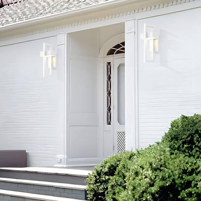 LamQee 2 Packs Modern Outdoor Wall Lights 3000K Integrated LED Outdoor Wall - Image 7