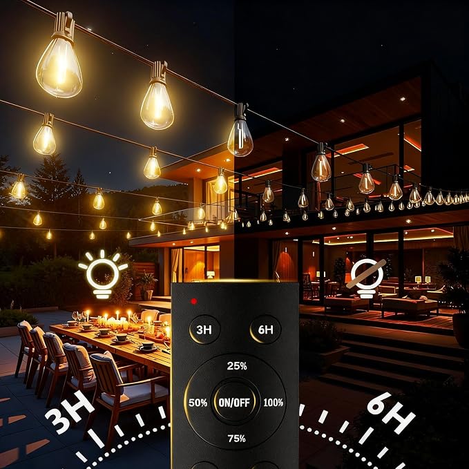 200FT LED Outdoor String Lights - Image 4