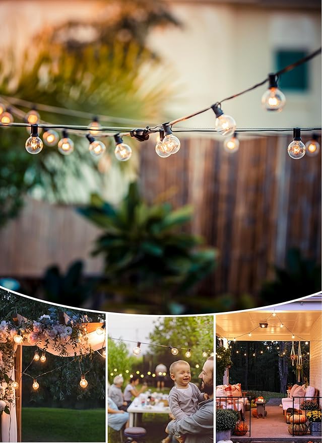 Brightown Outdoor String Lights 30FT G40 Globe Patio Lights - Image 2