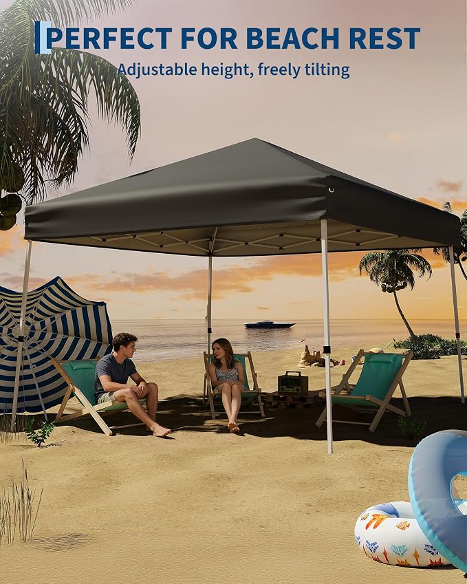 Canopy Tent, GarveeLife 10X10 FT Pop Up Canopy Outdoor Instant Tent Slant Legs - Image 4
