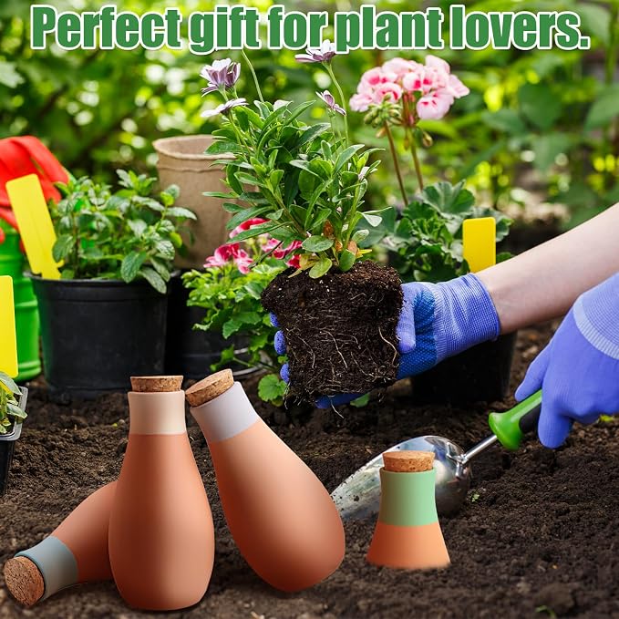 4PCS Terracotta Watering Spikes, Ollas Self Watering Globes, Slow Release Self - Image 4