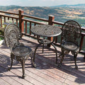 JARDIN DE CENTENNIAL Patio Bistro Set.Rust-Resistant Cast Aluminum Bistro Table by JARDINDECENTENNIAL