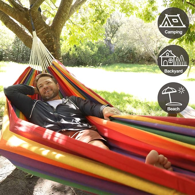 Brazilian Double Hammock with Tree Straps, Extra Large 240x160cm, 2 Persons - Image 2