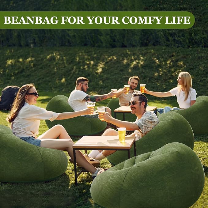 Realspring Inflatable Bean Bag Chairs Outdoor Blow up Camping Chairs Inflatable - Image 2
