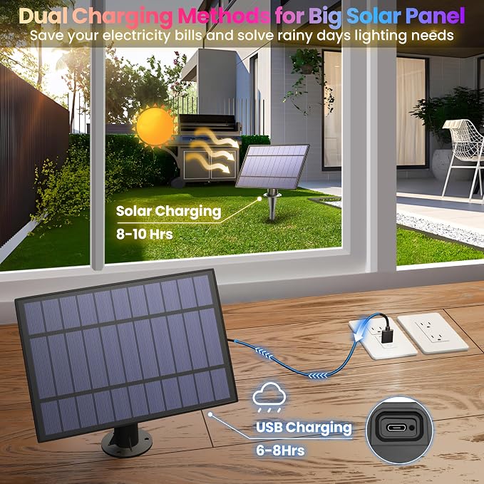 100FT RGB Solar Outdoor String Lights - Image 7