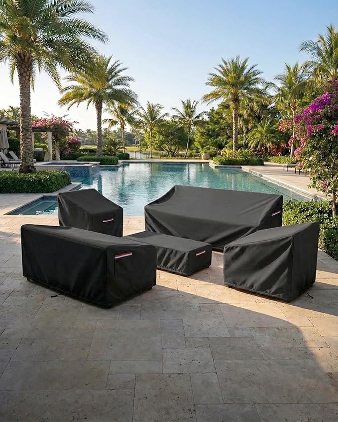 Waterproof Patio Chair Covers, 35W x 37D x 36H inches Heavy Duty Outdoor - Image 2
