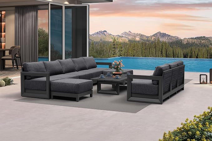 PURPLE LEAF Patio Furniture Set Enclosed Outdoor Couch by Unknown