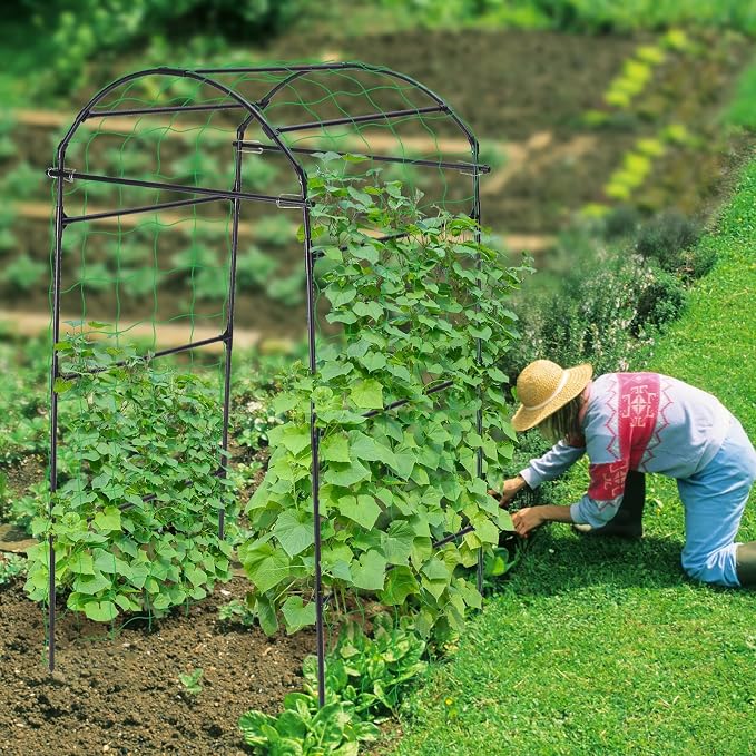 Cucumber Trellis, 6.7ft Tall Garden Arch Trellis - Image 7