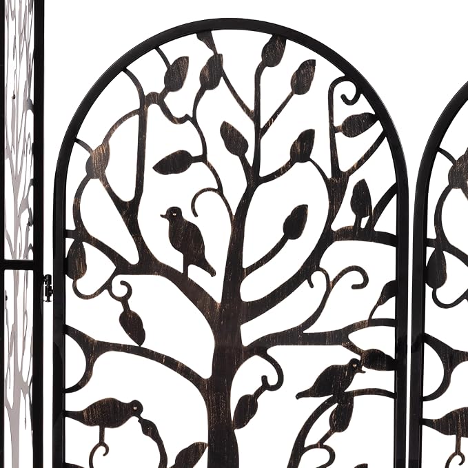Plow & Hearth Arch Metal Outdoor Garden Arbor, 84 inches Tall, Iron Trellis - Image 9